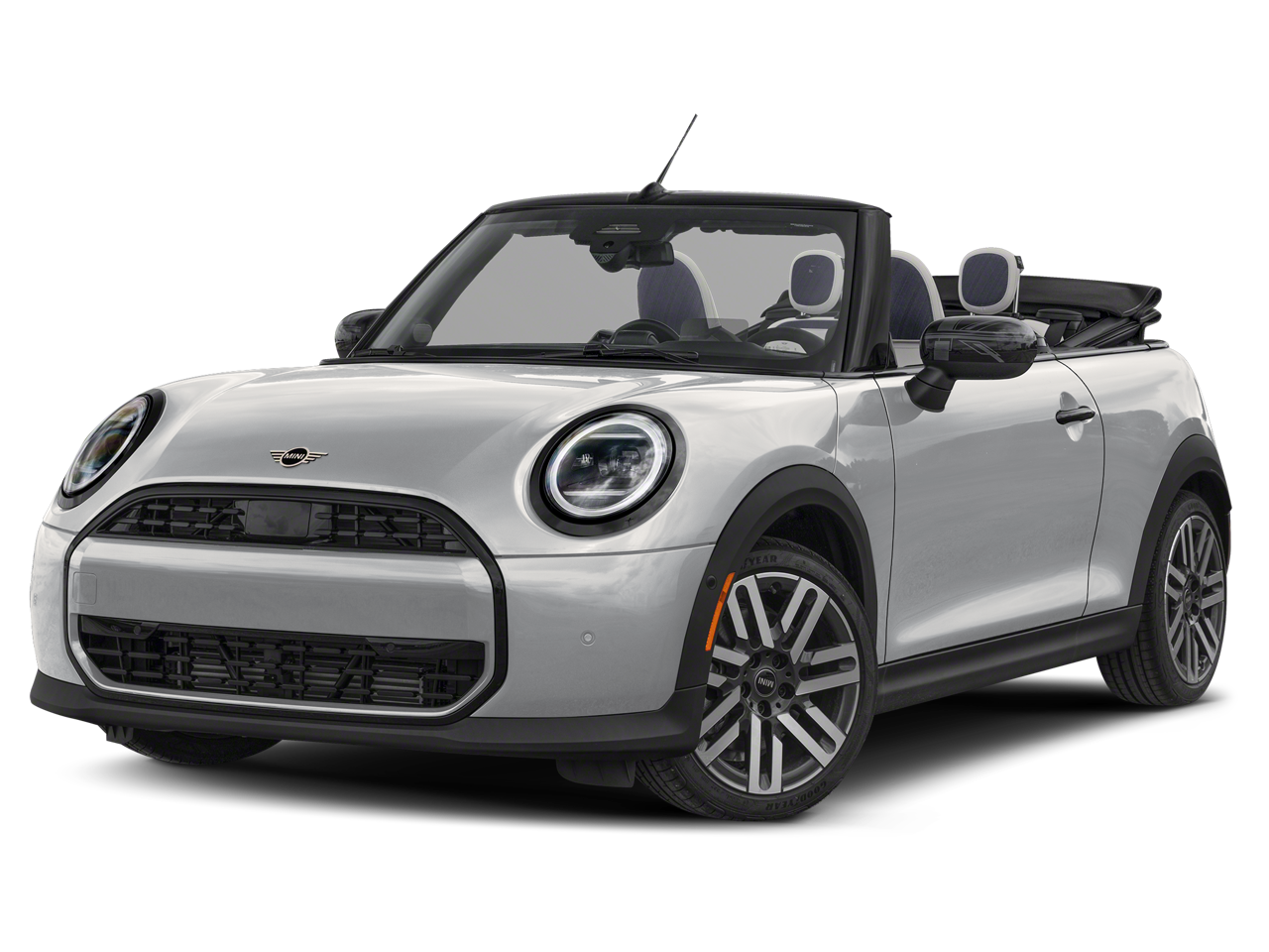 2026 MINI CONVERTIBLE SIGNATURE PLUS in Melting Silver III Metallic — front three-quarter view