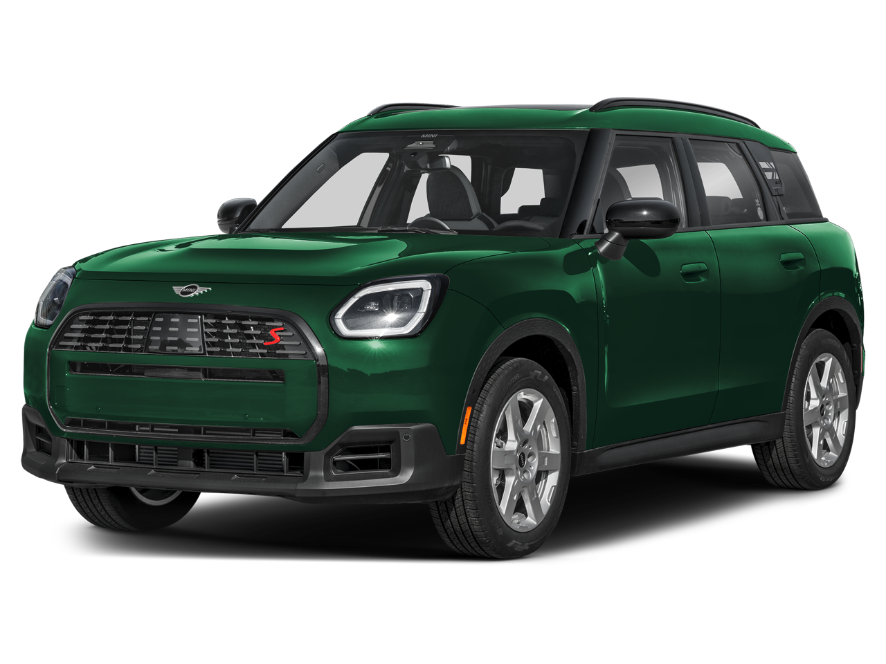 2027 MINI COUNTRYMAN SIGNATURE PLUS in British Racing Green IV Met — front three-quarter view
