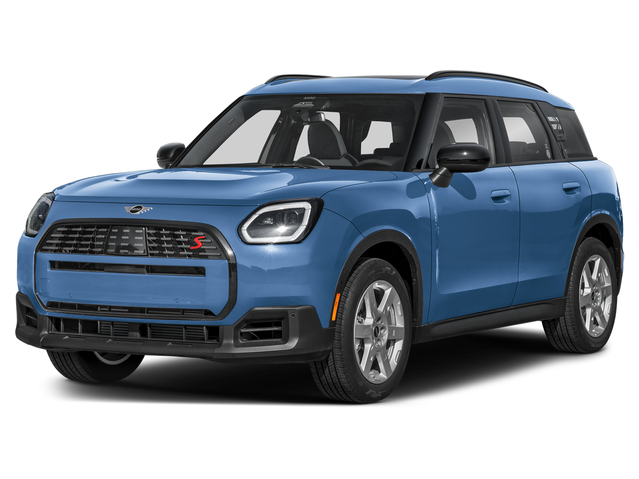 2027 MINI COUNTRYMAN ICONIC in Slate Blue Metallic — front three-quarter view