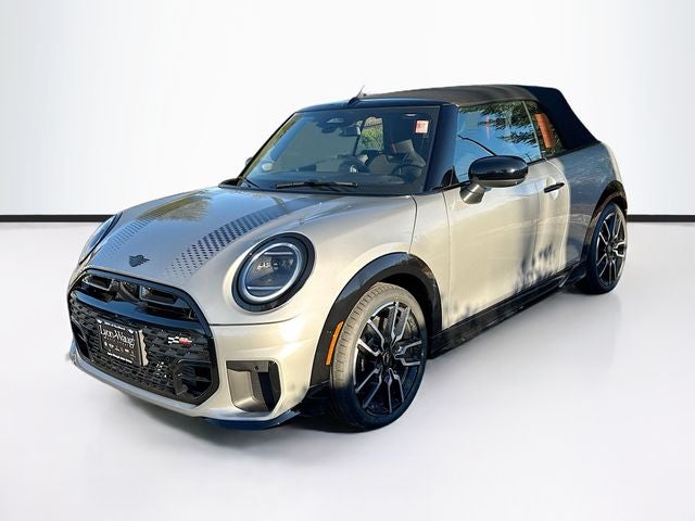 2026 MINI CONVERTIBLE ICONIC in Melting Silver III Metallic — front three-quarter view