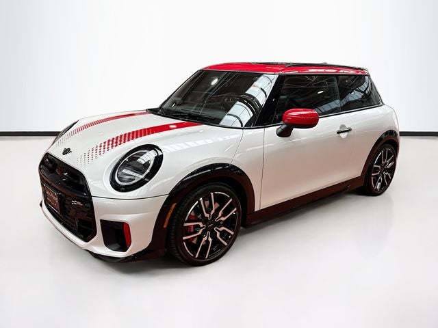 2026 MINI 2 DOOR ICONIC in Nanuq White Metallic — front three-quarter view