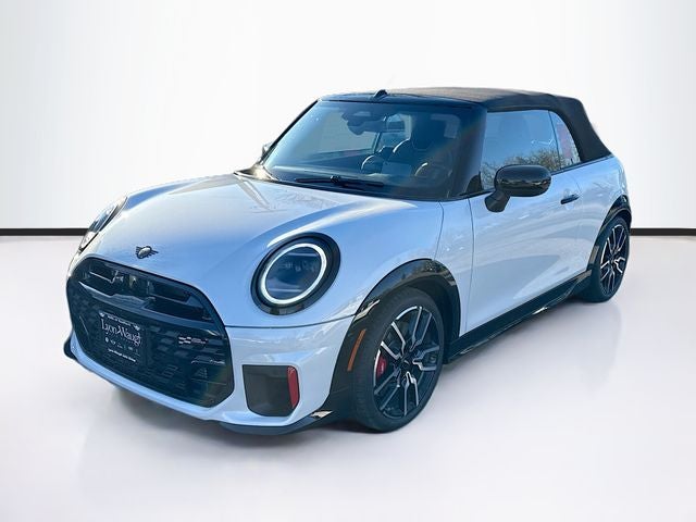 2026 MINI CONVERTIBLE ICONIC in Nanuq White Metallic — front three-quarter view