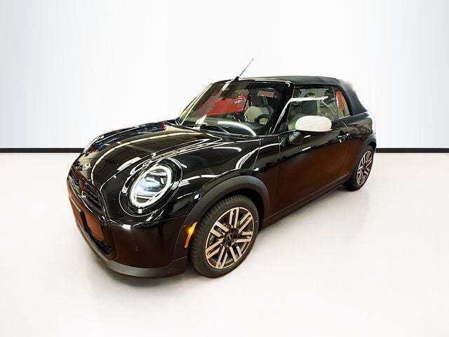 2026 MINI CONVERTIBLE SIGNATURE PLUS in Midnight Black II Metallic — front three-quarter view