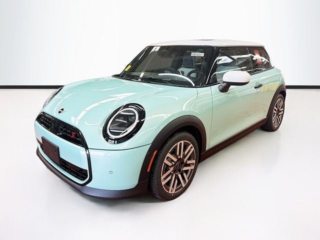 2026 MINI 2 DOOR SIGNATURE PLUS in Ocean Wave Green Metallic — front three-quarter view